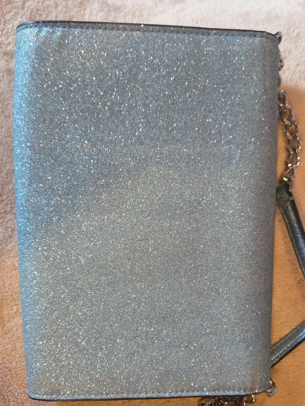 kate spade Silver Glitter Envelope Crossbody